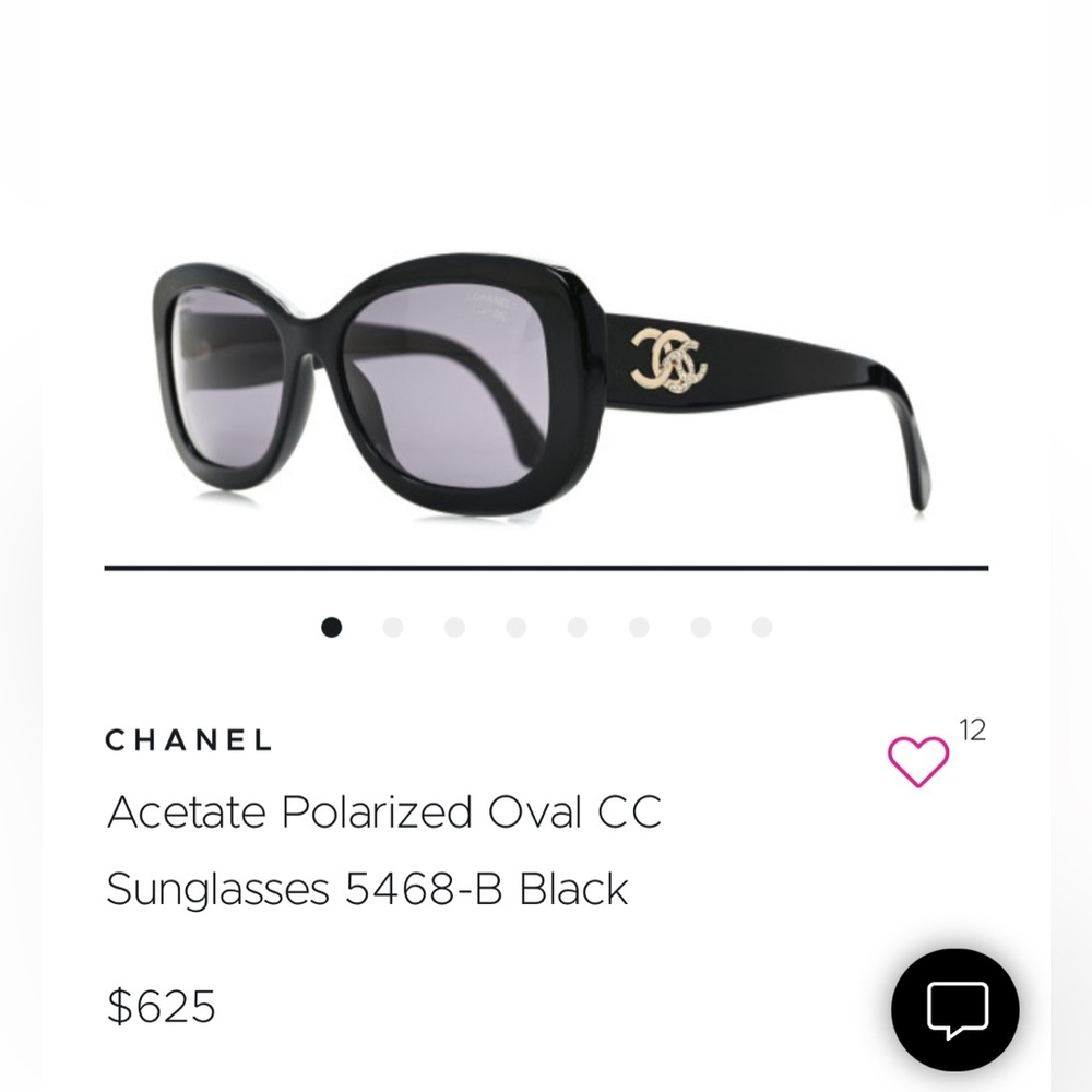 Chanel sunglasses Black with CC. Style 5469B